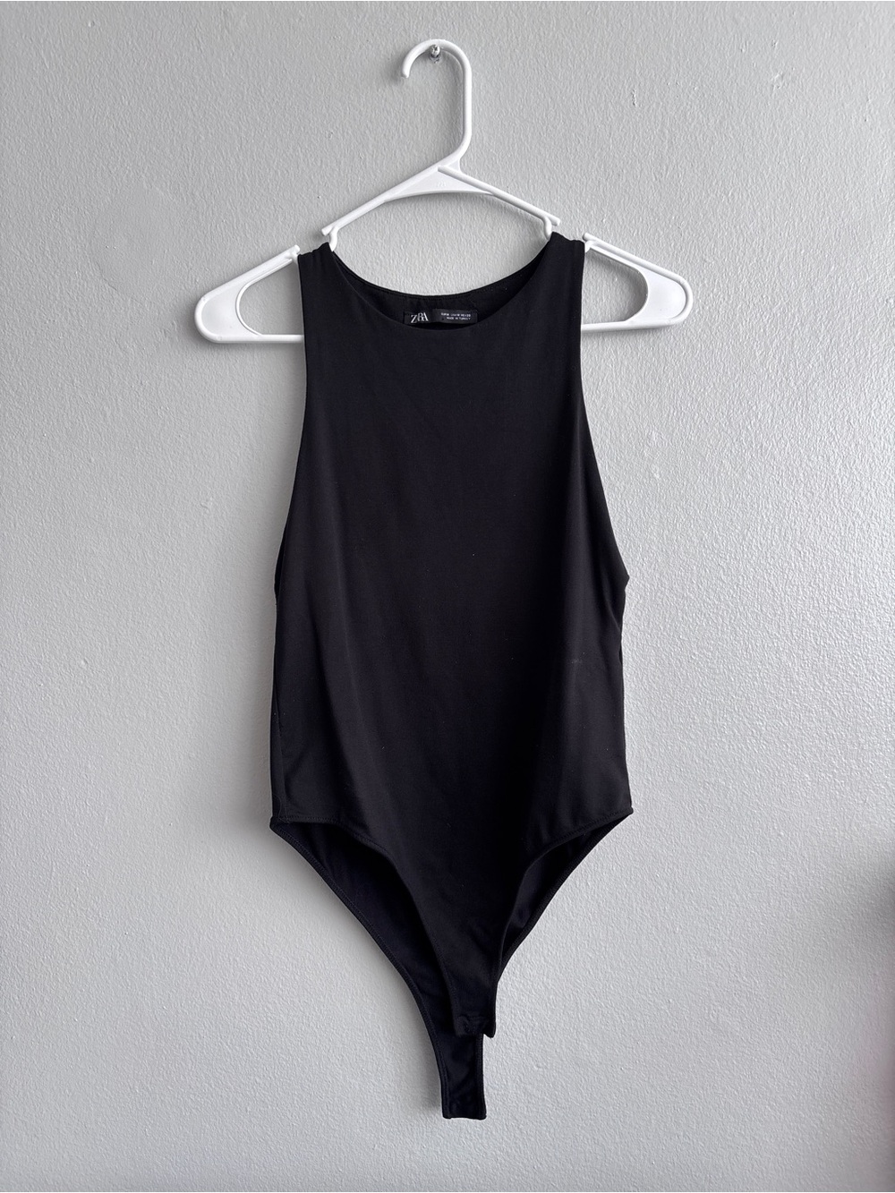 Zara Black Crewneck Bodysuit